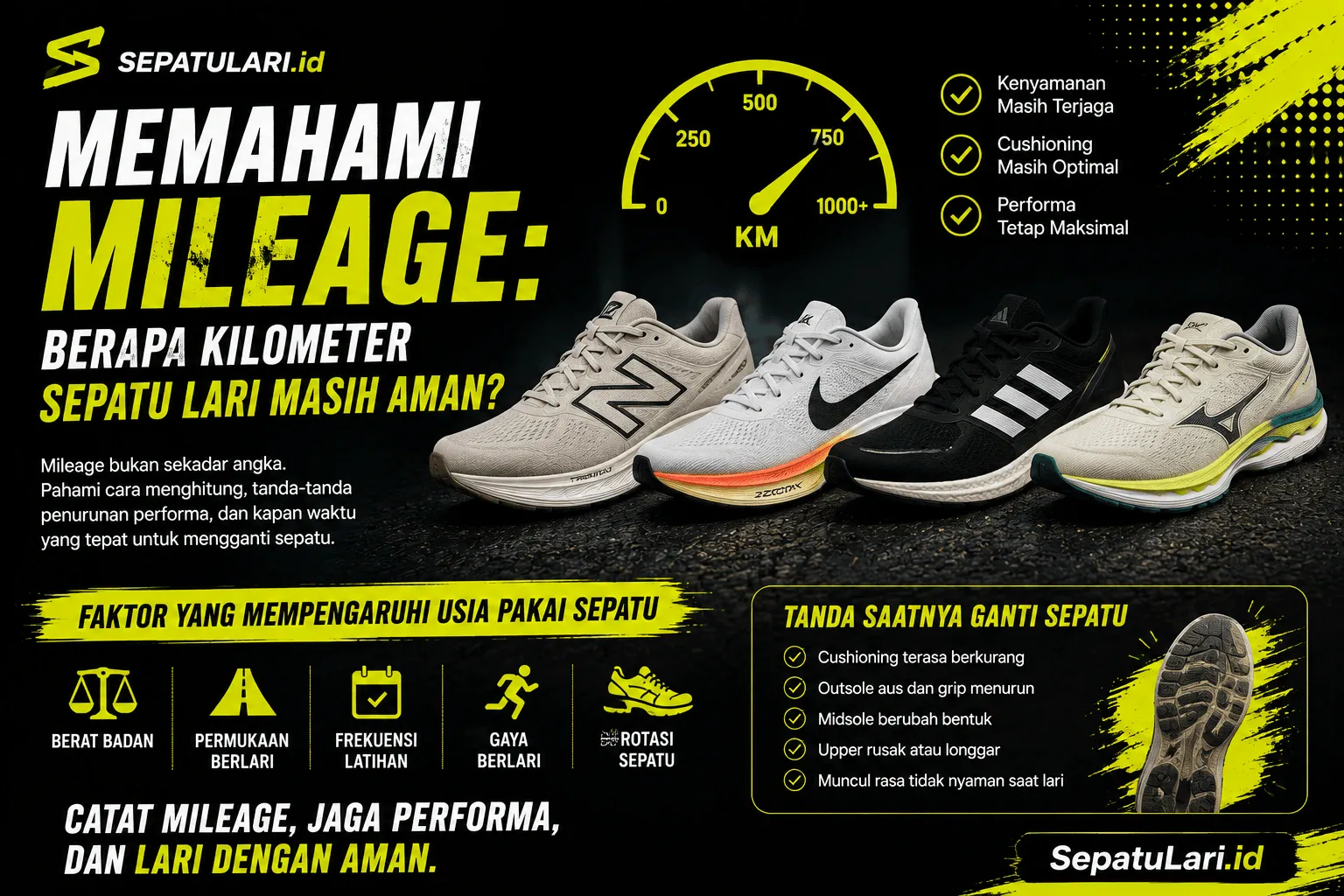 Memahami Mileage: Berapa Kilometer Sepatu Lari Masih Aman?